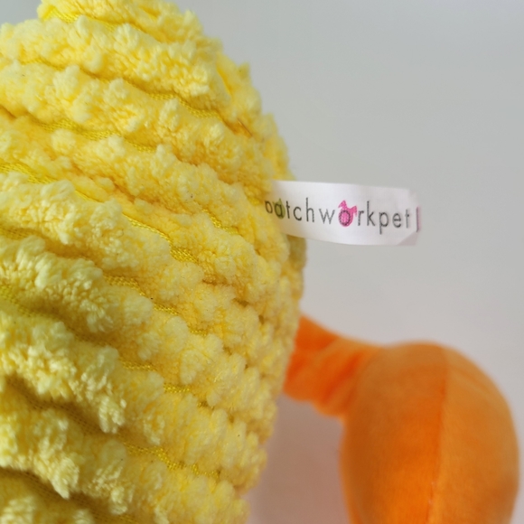 Patchwork Pet Chick with Easter Egg Premium Dog Toy Chenille Plush 2 in 1 Large - Picture 5 of 9